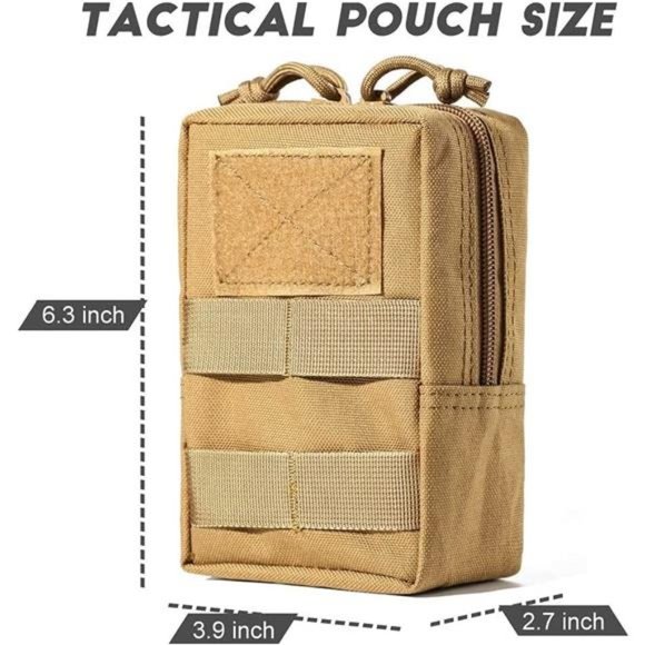 3 Molle Pouch Sports Water Bottles Pouch Bag, Tactical Drawstring Molle Pouches - Picture 5 of 7